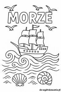 Kolorowanka morze do wydrukowania w formacie pdf
