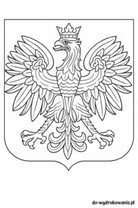 kolorowanka godło polski do wydrukowania w formacie pdf