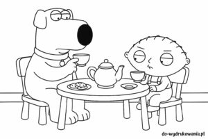 kolorowanka Brian i Stewie Griffin do wydrukowania w formacie pdf