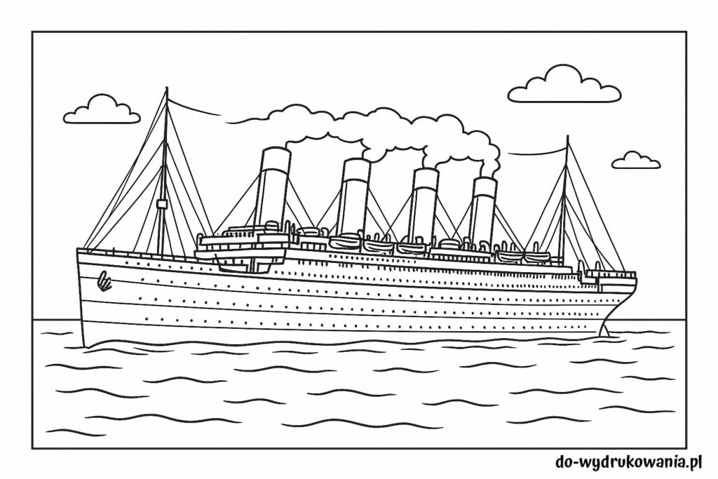 kolorowanka titanic do wydrukowania w formacie pdf