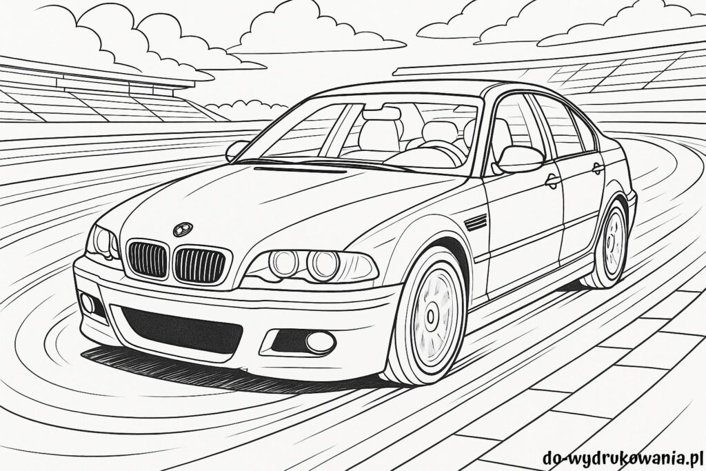 kolorowanka bmw e46 do wydrukowania w formacie pdf
