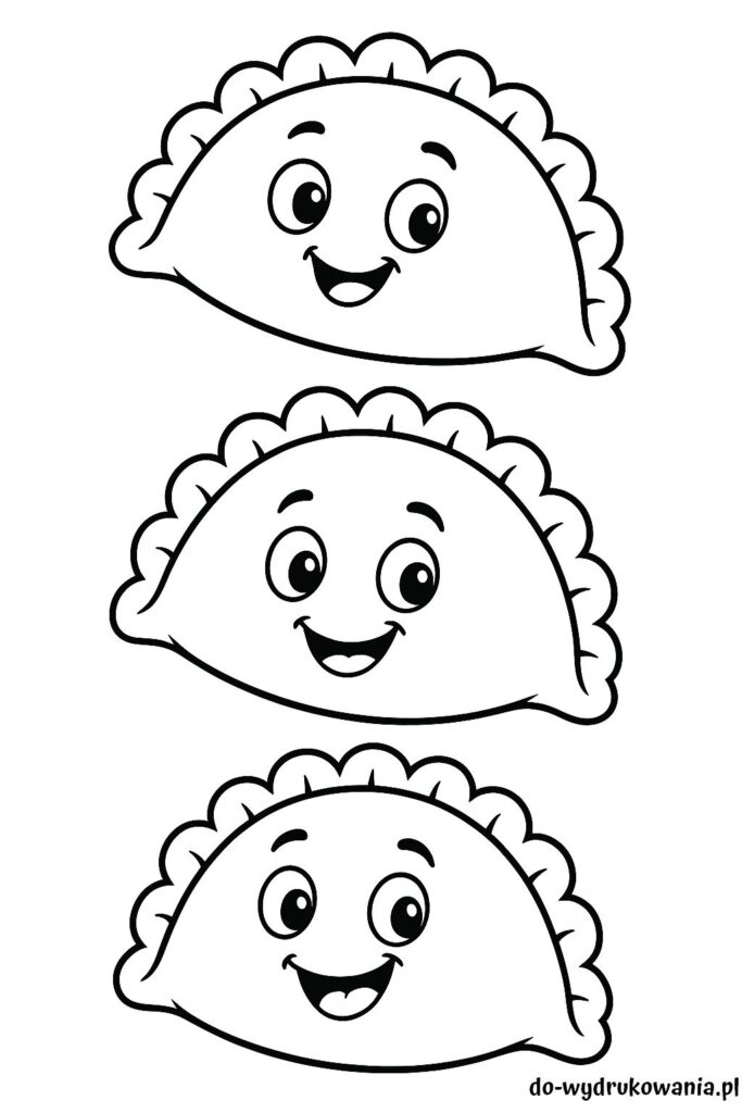 kolorowanka pierogi do wydrukowania w formacie pdf