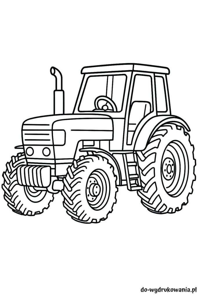 kolorowanka traktor do wydrukowania w formacie pdf