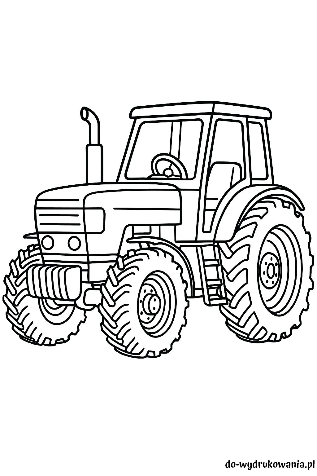 Kolorowanka traktor do wydrukowania w formacie pdf
