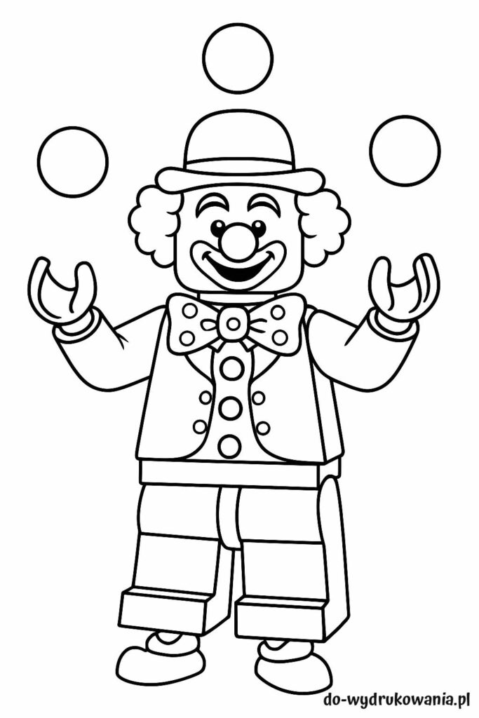 kolorowanka klaun lego do wydrukowania w formacie pdf