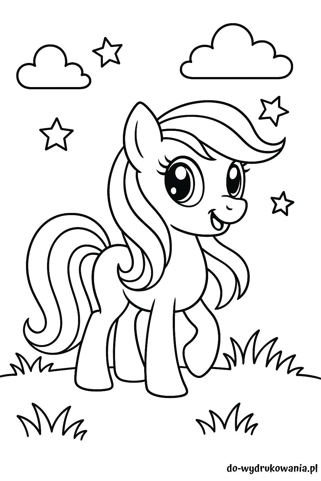 kolorowanka kucyk my little pony do wydrukowania w formacie pdf