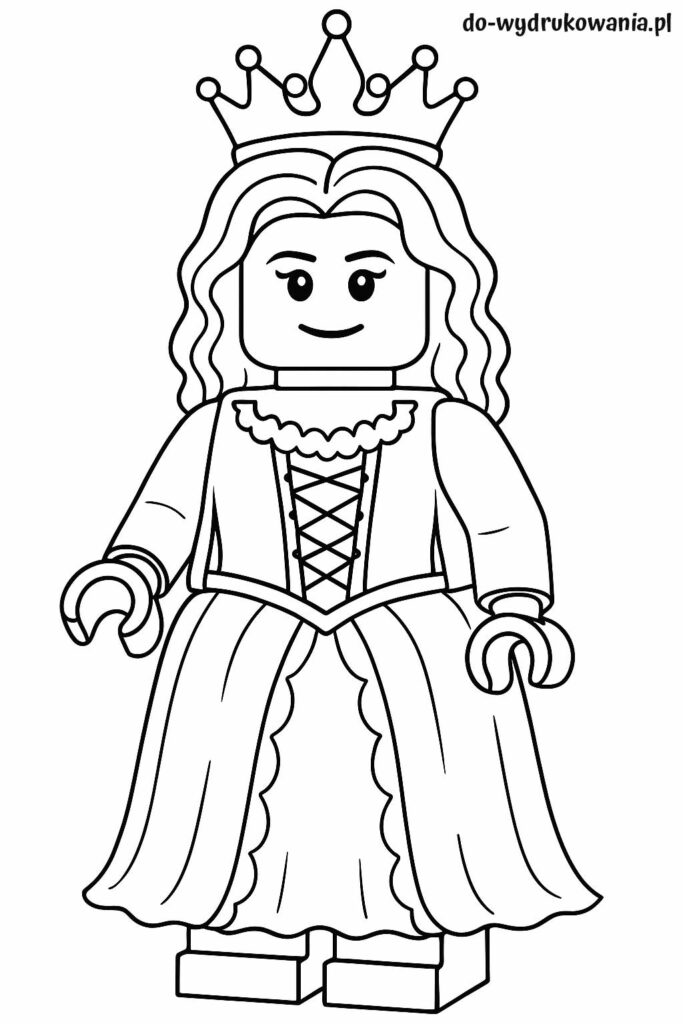 kolorowanka lego księżniczka do wydrukowania w formacie pdf