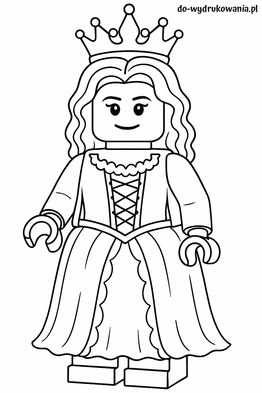 kolorowanka lego księżniczka do wydrukowania w formacie pdf