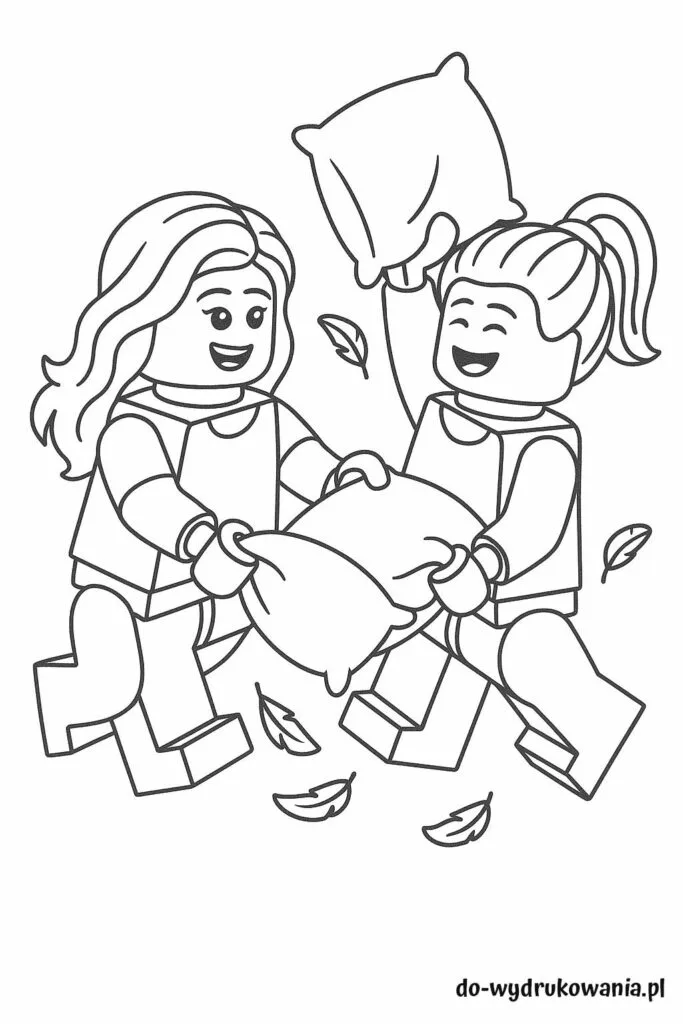 kolorowanka lego walka na poduszki do wydrukowania w formacie pdf