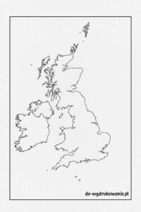 kolorowanka mapa wysp brytyjskich do wydrukowania w formacie pdf