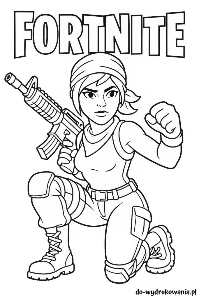 Kolorowanka Fortnite2 do wydrukowania w formacie pdf