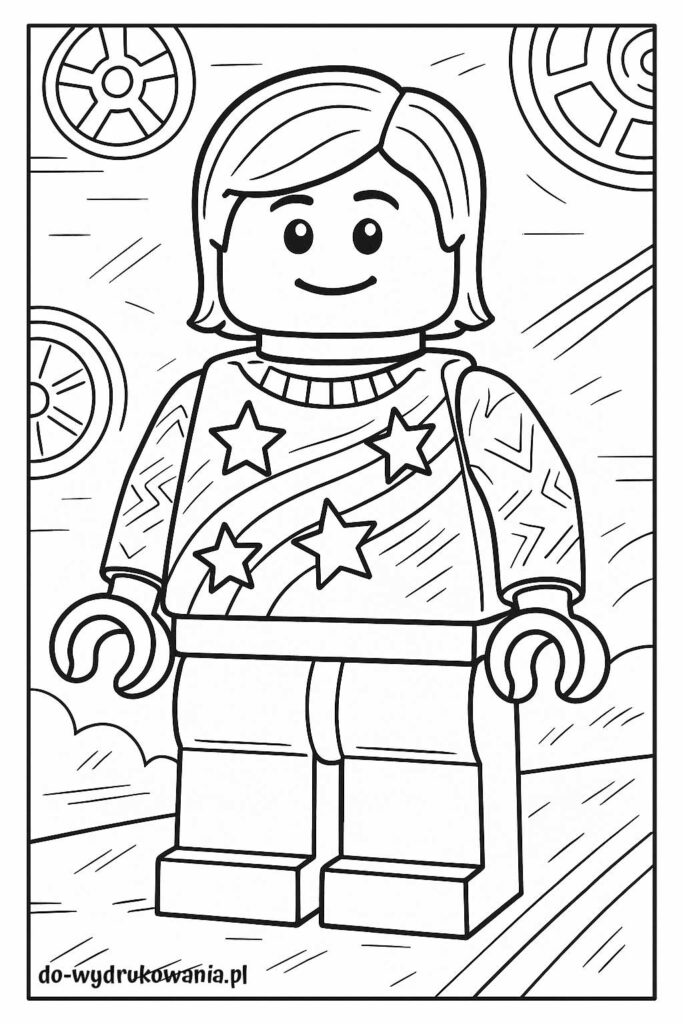 kolorowanka kosmiczny ludzik lego do wydrukowania w formacie pdf