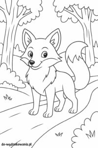 kolorowanka lisek do wydrukowania w formacie pdf