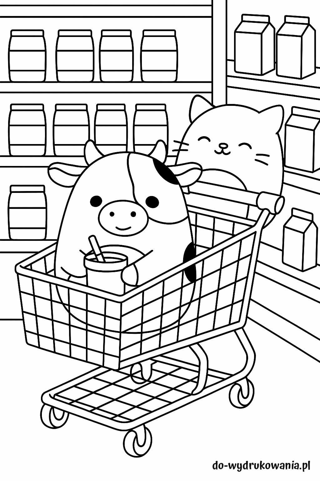 kolorowanka squishmallows w sklepie do wydrukowania w formacie pdf