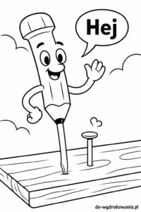 kolorowanka zaczarowany śrubokręt do wydrukowania w formacie pdf