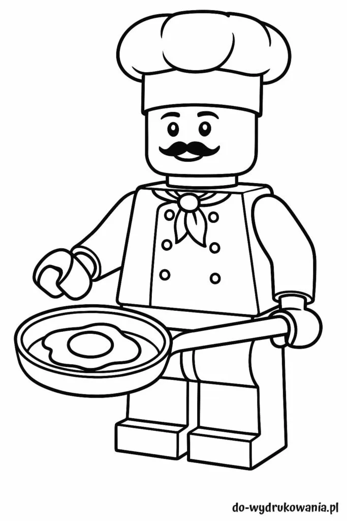 kolorowanka lego kucharz do wydrukowania w formacie pdf