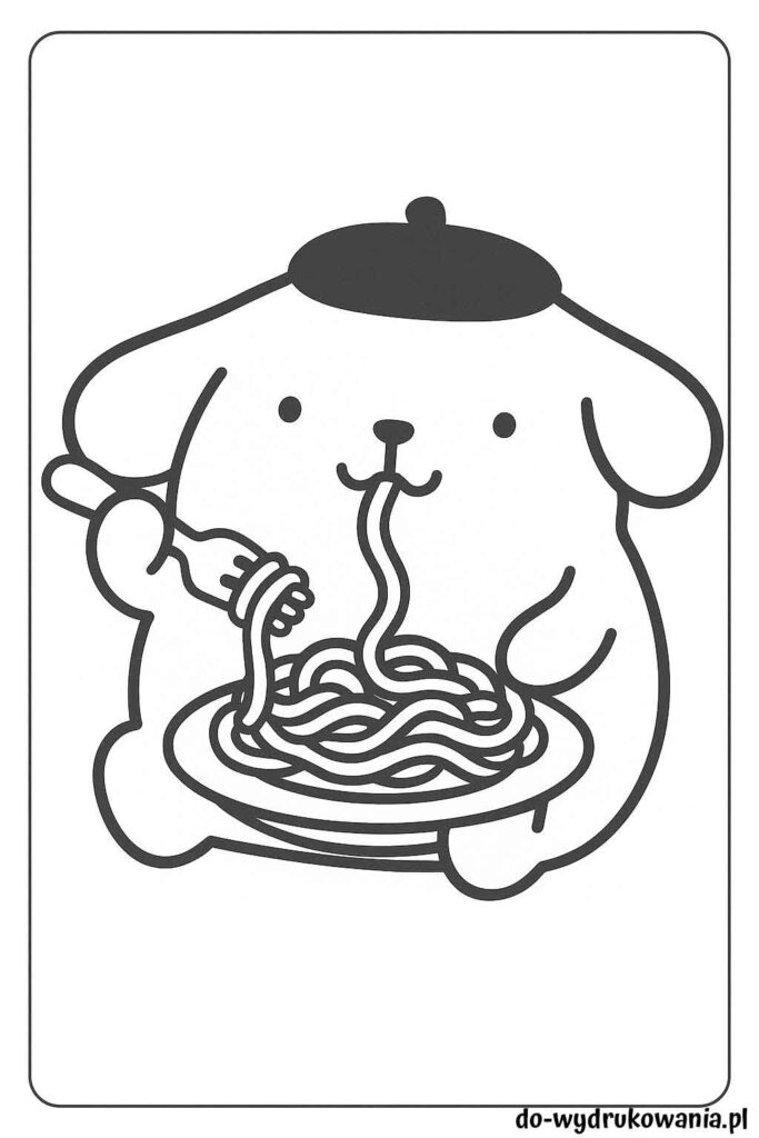 kolorownaka pompompurin je spaghetti do wydrukowania w formacie pdf