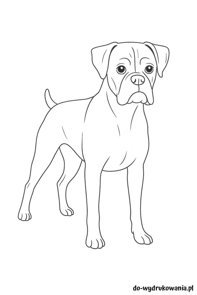 Kolorowanka Bokser do wydrukowania w formacie pdf