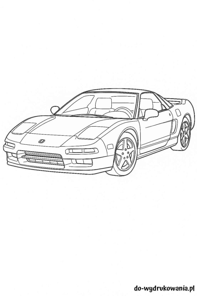 Kolorowanka Acura NSX do wydrukowania w formacie pdf