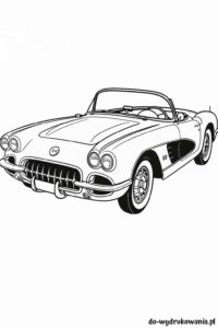 Kolorowanka Chevrolet Corvette C1 do wydrukowania w formacie pdf