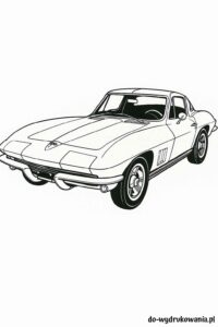 Kolorowanka Chevrolet Corvette C2 do wydrukowania w formacie pdf