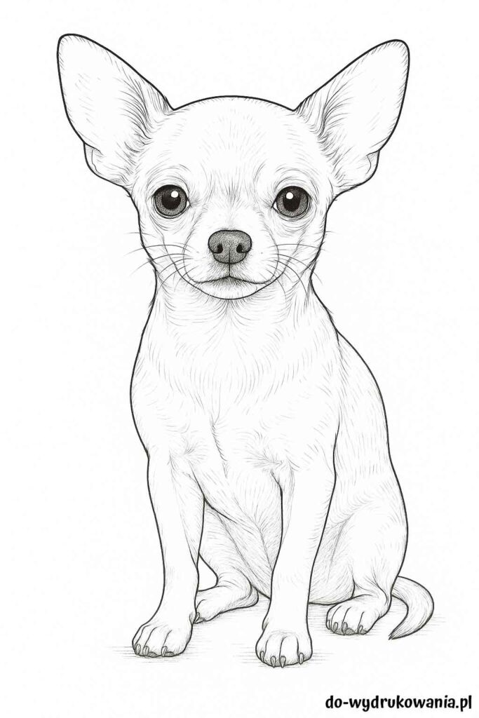 Kolorowanka Chihuahua do wydrukowania w formacie pdf