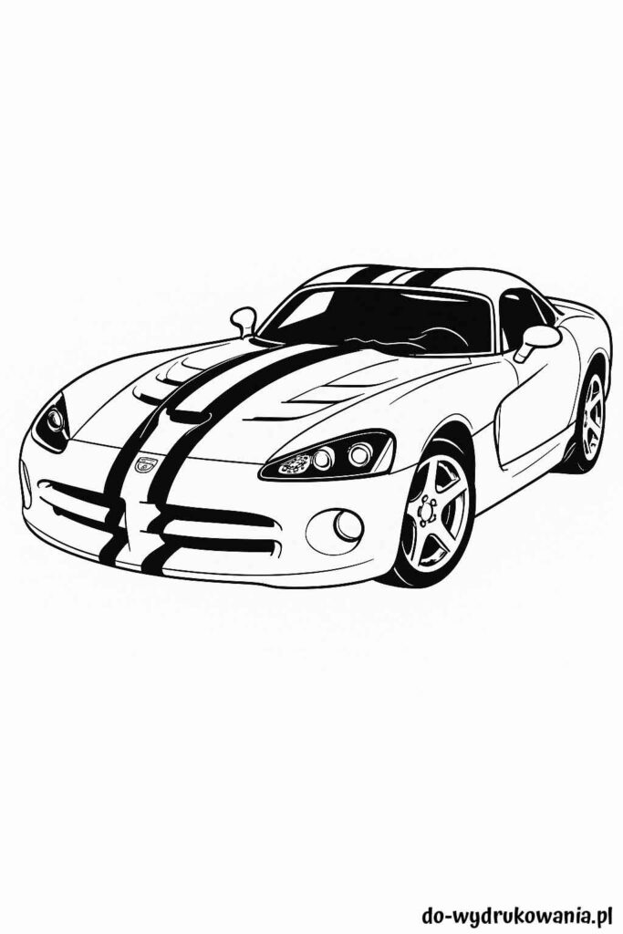 Kolorowanka Dodge Viper do wydrukowania w formacie pdf