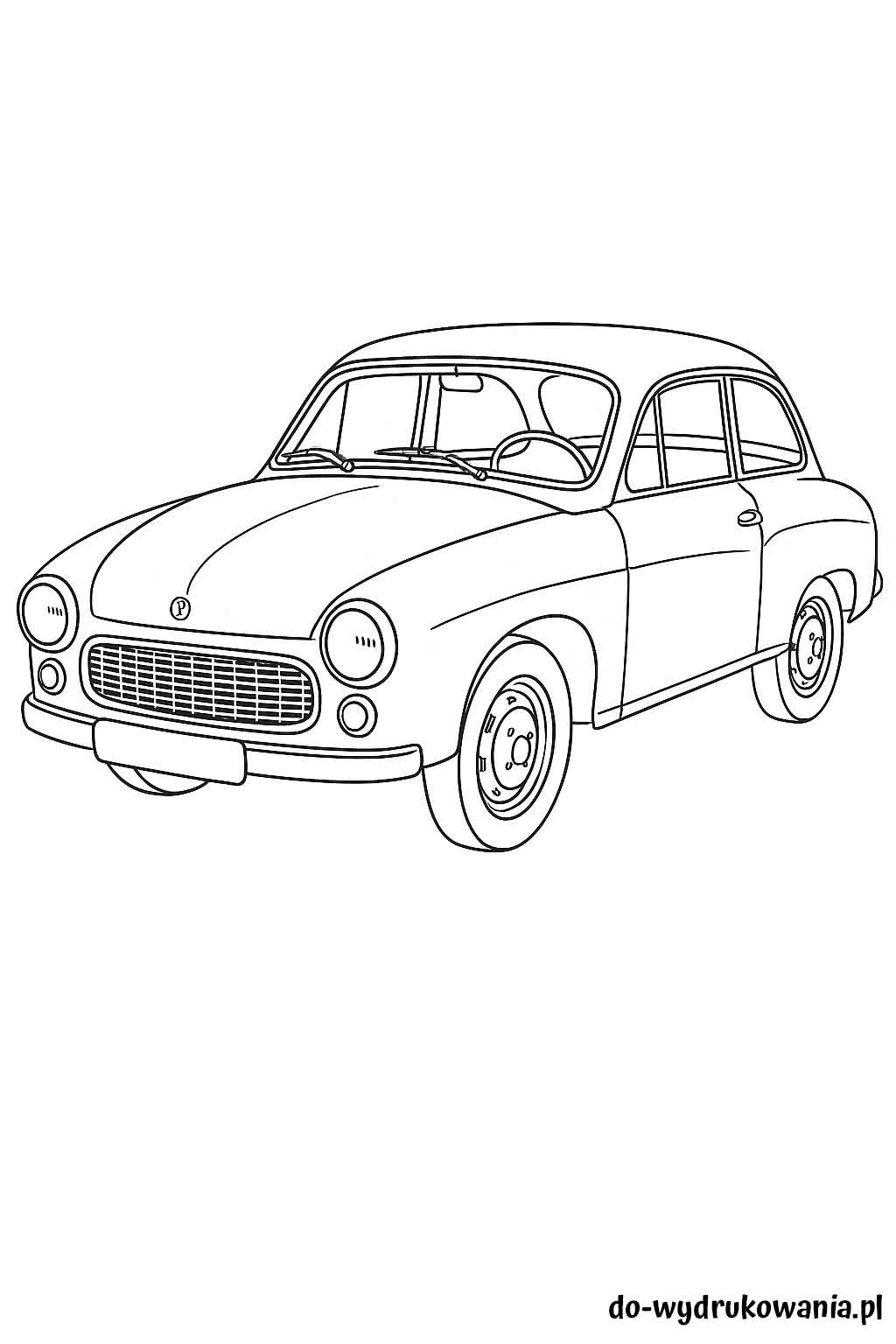 Kolorowanka FSO Syrena do wydrukowania w formacie pdf