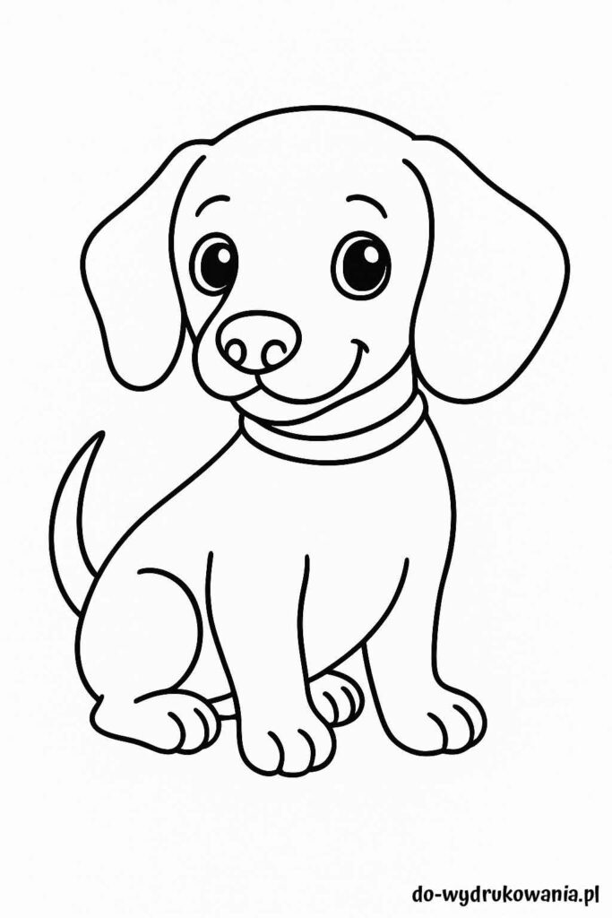 Kolorowanka Jamnik do wydrukowania w formacie pdf