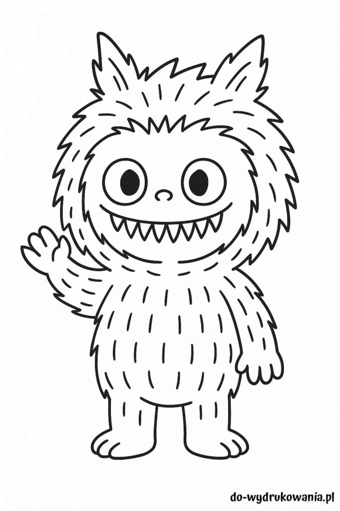 Kolorowanka Labubu 2 do wydrukowania w formacie pdf