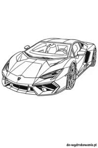 Kolorowanka Lamborghini Revuelto do wydrukowania w formacie pdf