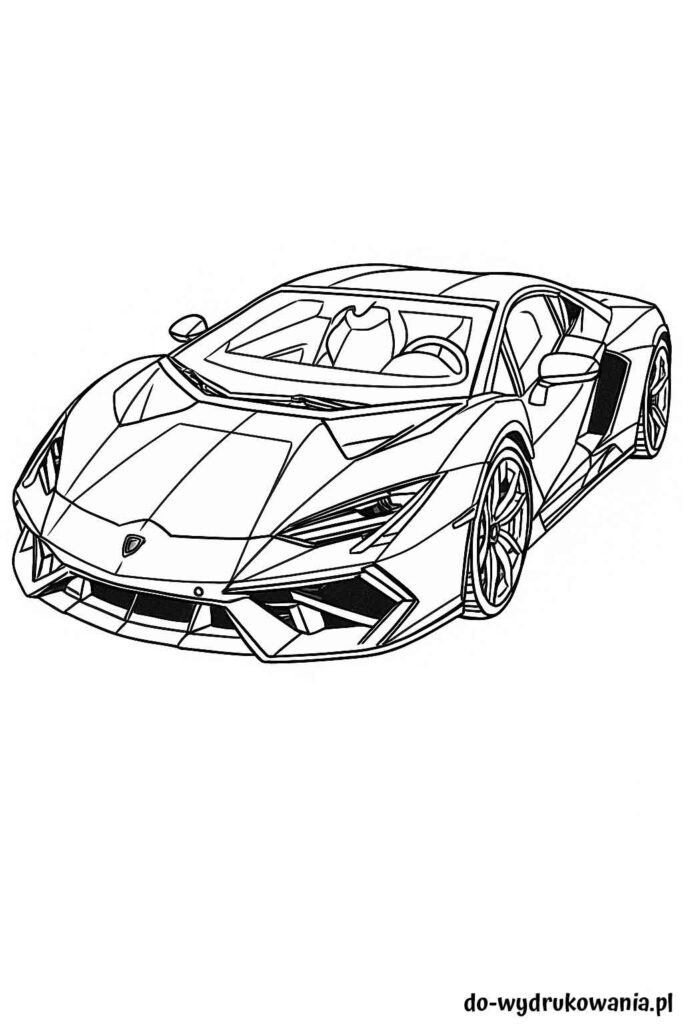 Kolorowanka Lamborghini Revuelto do wydrukowania w formacie pdf