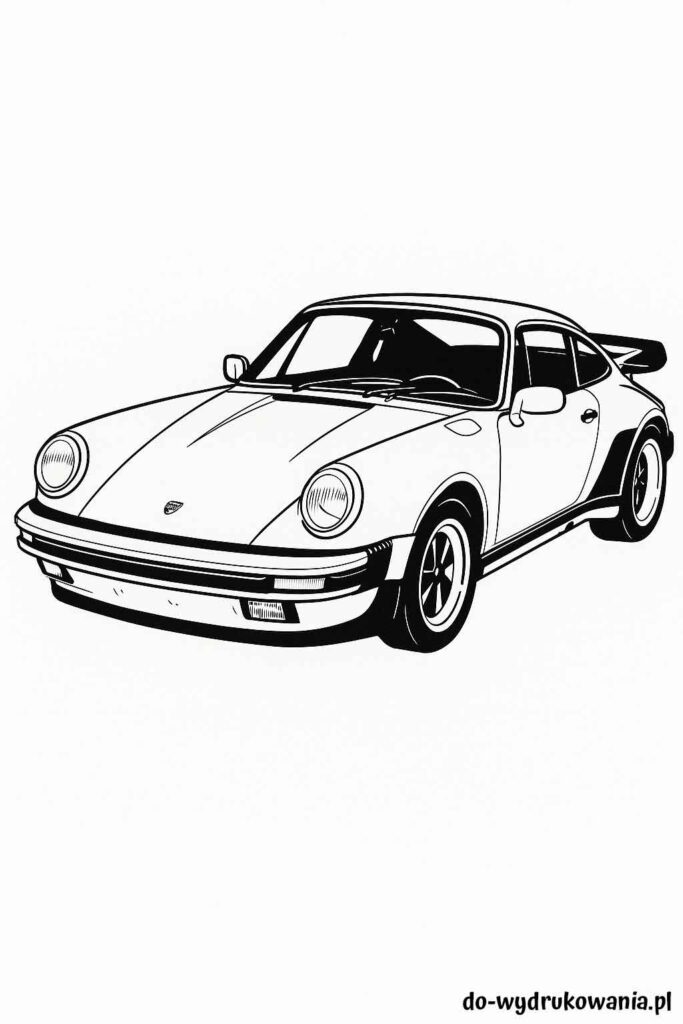 Kolorowanka Porsche 911 G Turbo do wydrukowania w formacie pdf