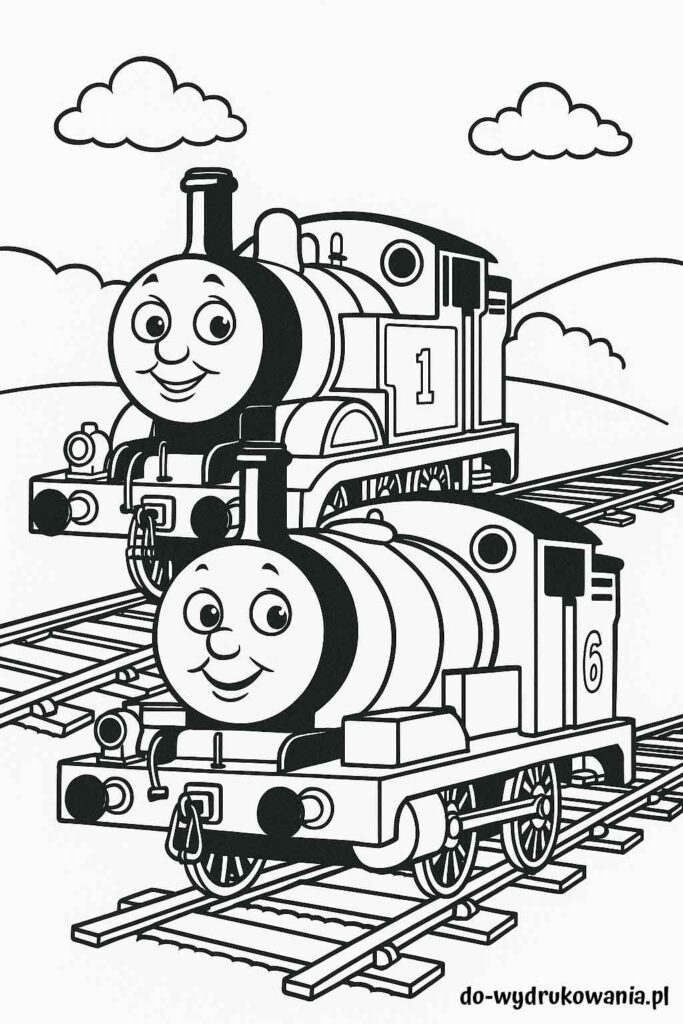 Kolorowanka Tomek i przyjaciele do wydrukowania w formacie pdf