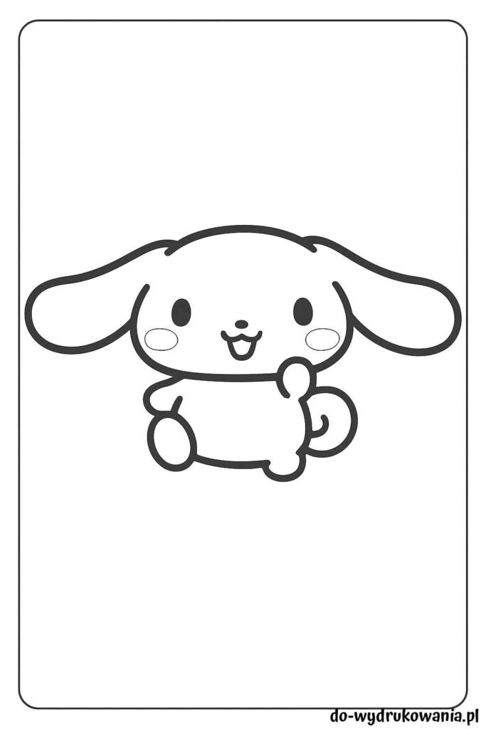 Kolorowanka cinamonroll do wydrukowania w formacie pdf