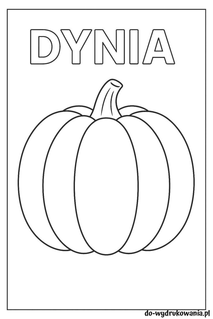 Kolorowanka dynia do wydrukowania w formacie pdf