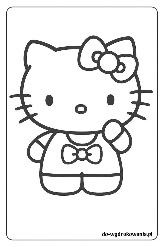 Kolorowanka hello kitty do wydrukowania w formacie pdf