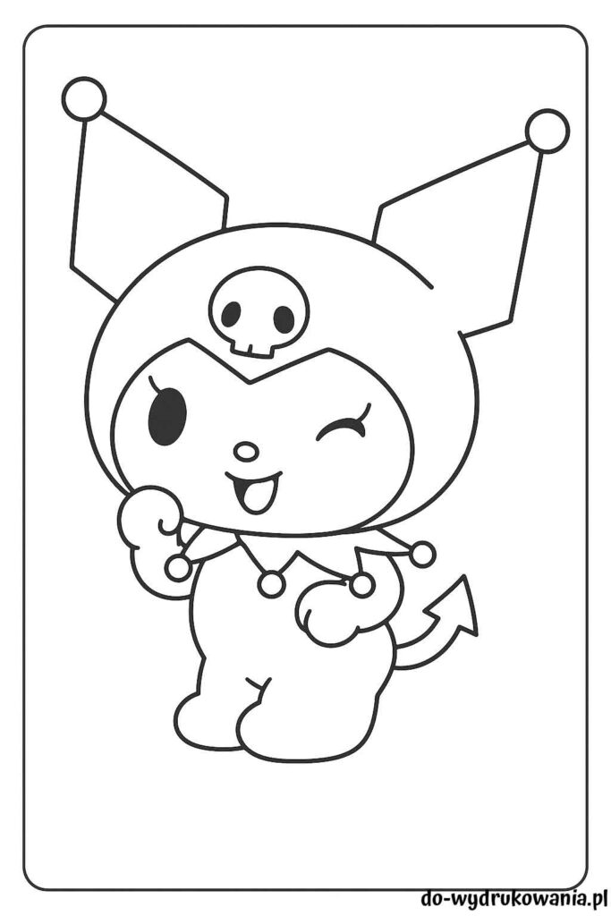 Kolorowanka kuromi do wydrukowania w formacie pdf