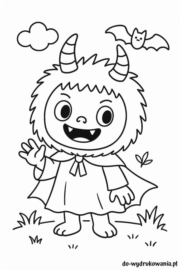 Kolorowanka labubu wampir do wydrukowania w formacie pdf