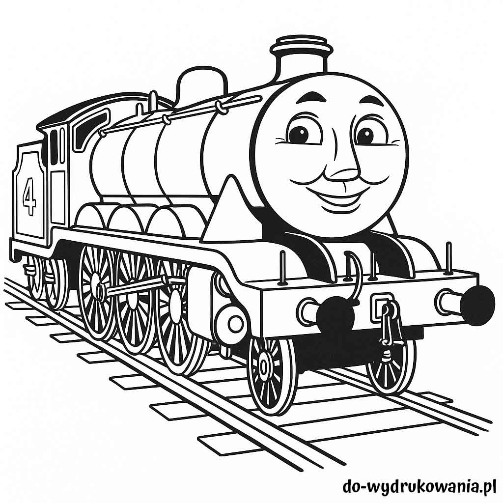 Kolorowanka lokomotywa Gabryś do wydrukowania w formacie pdf