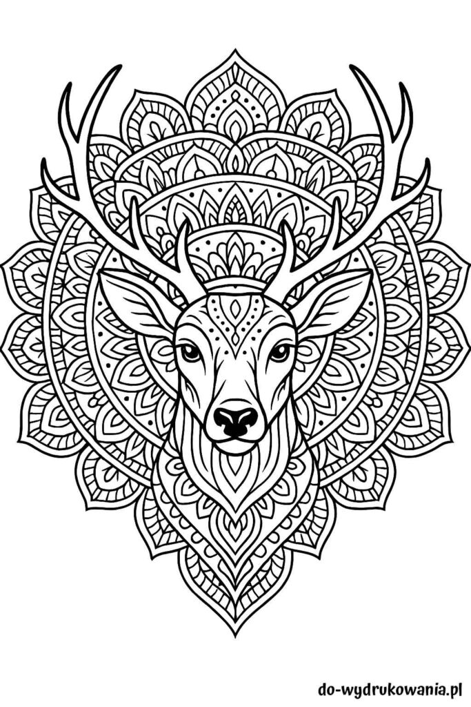 Kolorowanka mandala nr 6 do wydrukowania w formacie pdf