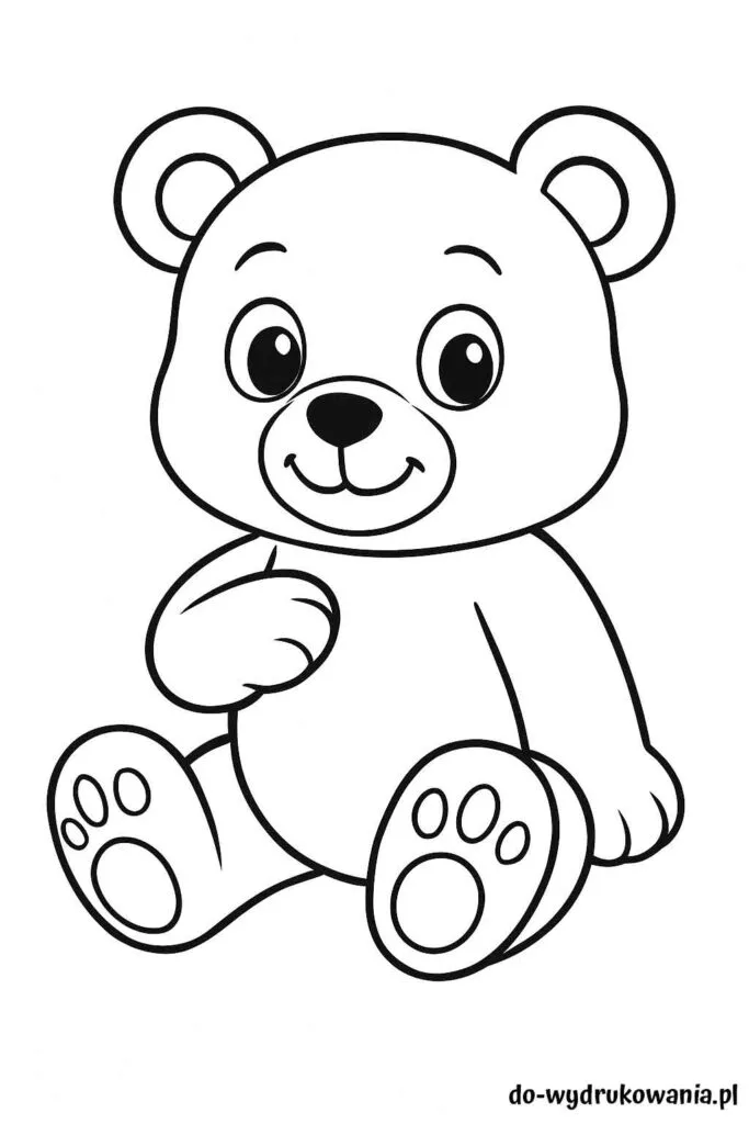 kolorowanka miś do wydrukowania w formacie pdf