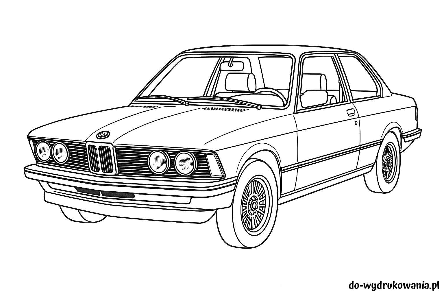 Kolorowanka BMW E21 do wydrukowania w formacie pdf