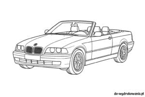 Kolorowanka BMW E46 Cabrio do wydrukowania w formacie pdf