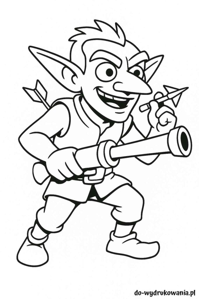 Kolorowanka Dart Goblin Clash Royale do wydrukowania w formacie pdf