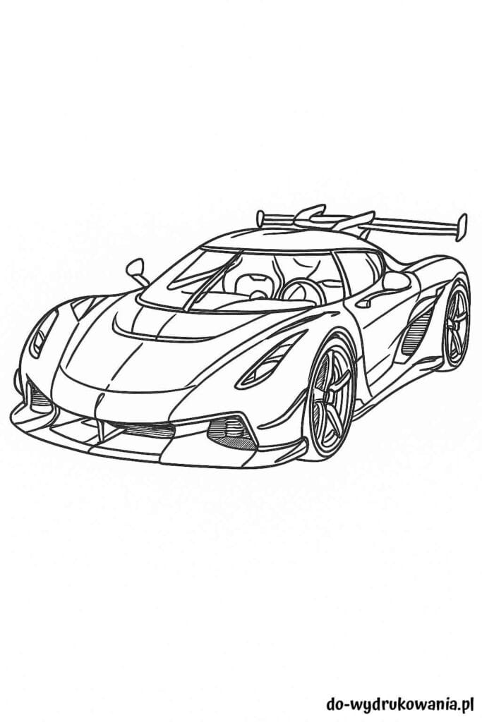 Kolorowanka Koenigseg Jesko do wydrukowania w formacie pdf
