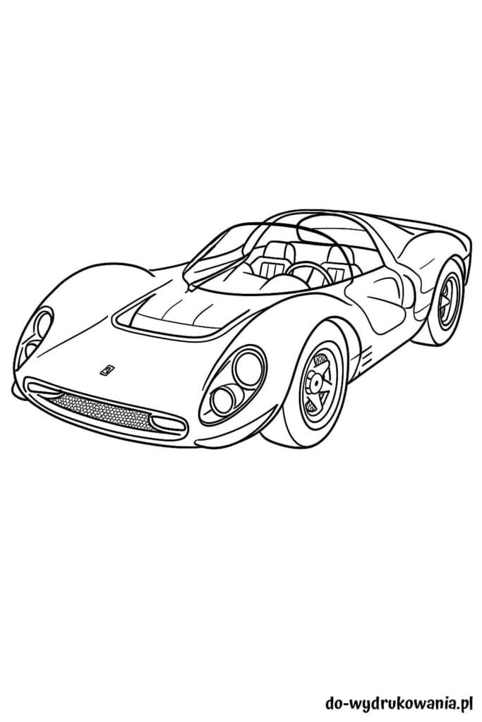 Kolorowanka P3 Spyder 1967 do wydrukowania w formacie pdf