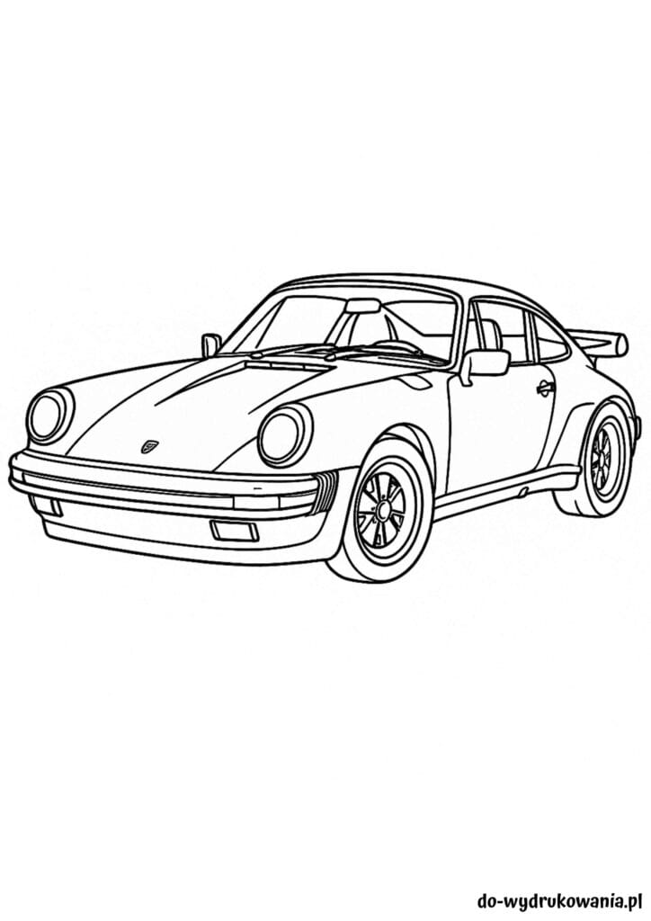 Kolorowanka Porsche 911 Turbo G do wydrukowania w formacie pdf