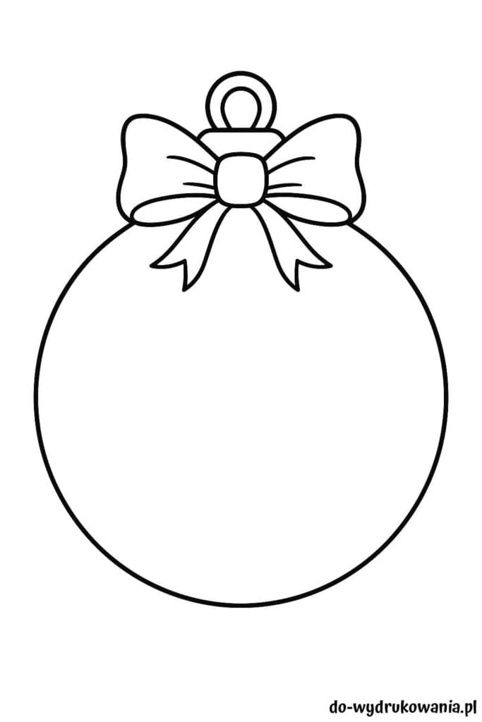 Kolorowanka świąteczna bombka do samodzielnego wypełnienia do wydrukowania w formacie pdf