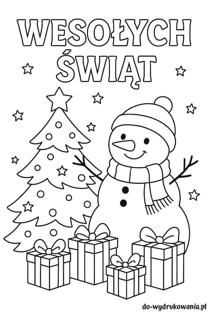 Kolorowanka świąteczna do wydrukowania w formacie pdf